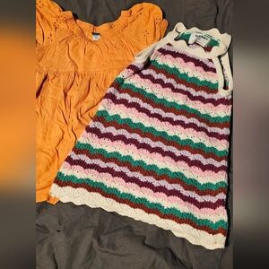 Colorful Knit Poncho